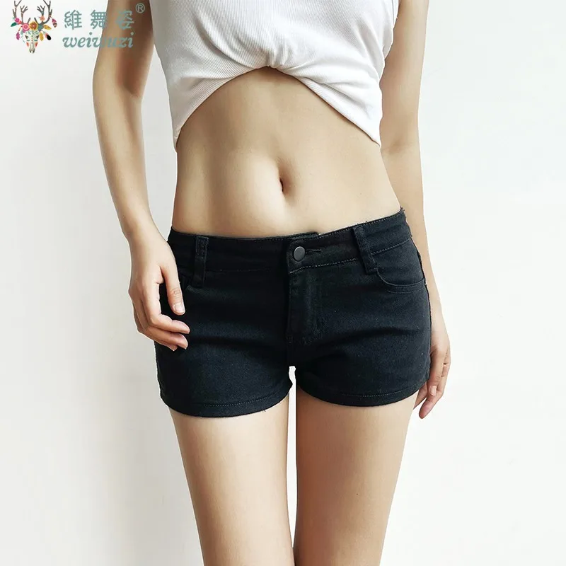 Retro Low Waist Zipper Denim Shorts Women's Slim Elastic Spicy Girls Leisure Streetwear Harajuku Y2K Hip Hop Fashion Hot Pants view 5