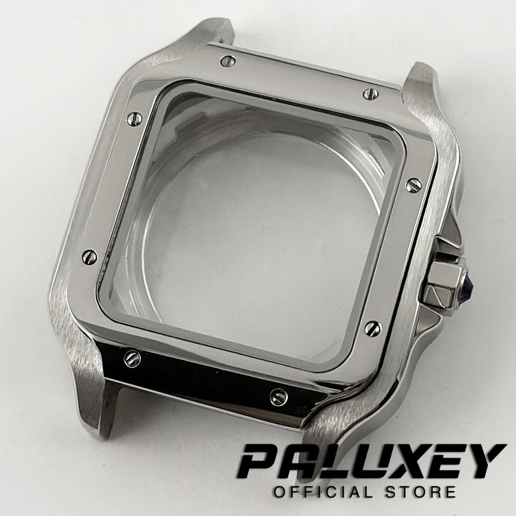 

NH35 38 мм квадратный корпус для часов из нержавеющей стали 316L аксессуары для часов Запчасти для NH35 4R35 NH36 4R36 Механизмы подходят для циферблата часов 27 мм