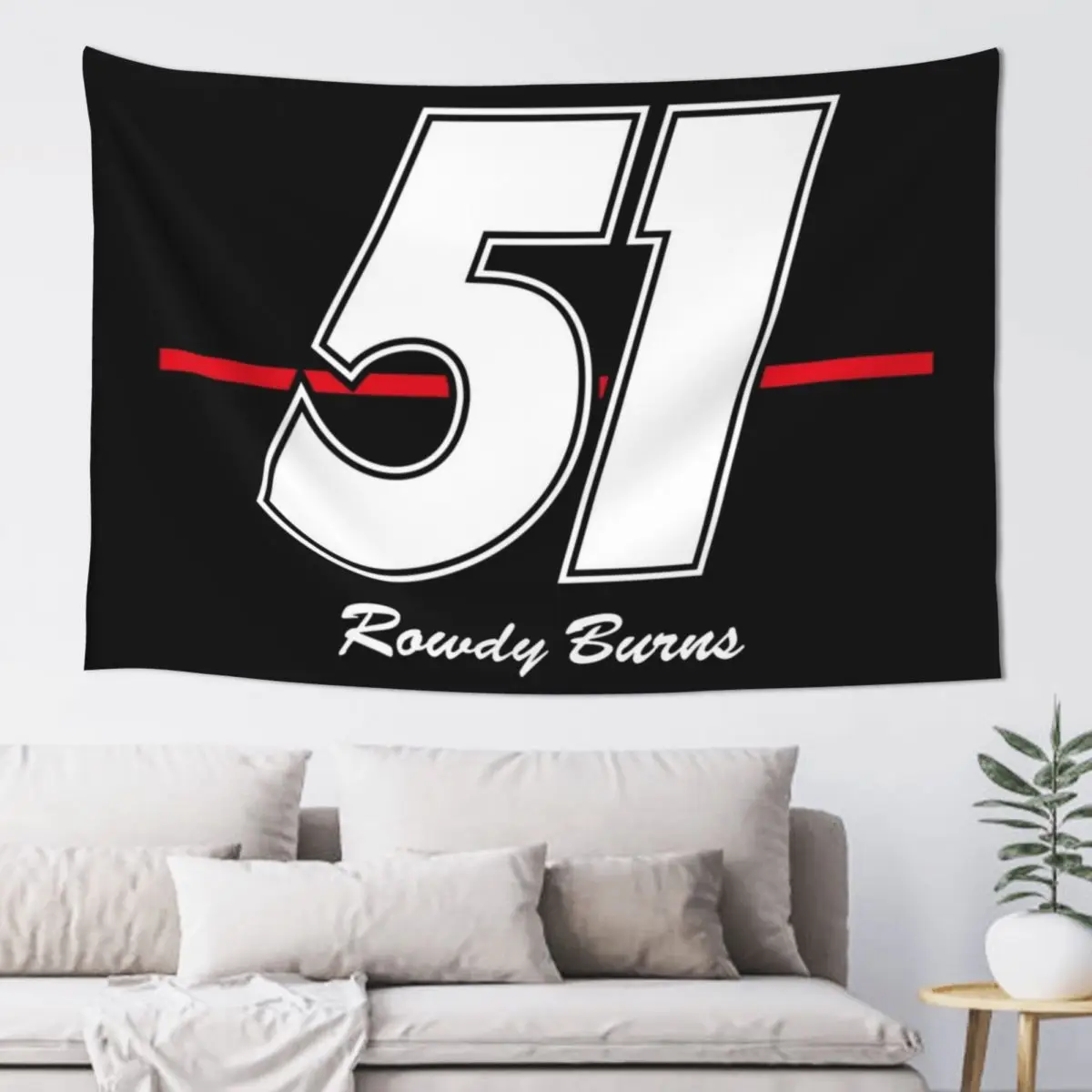 Rowdy Burns #51 Days of Thunder Tapestry Aesthetic Home Decor Home Supplies Tapestry