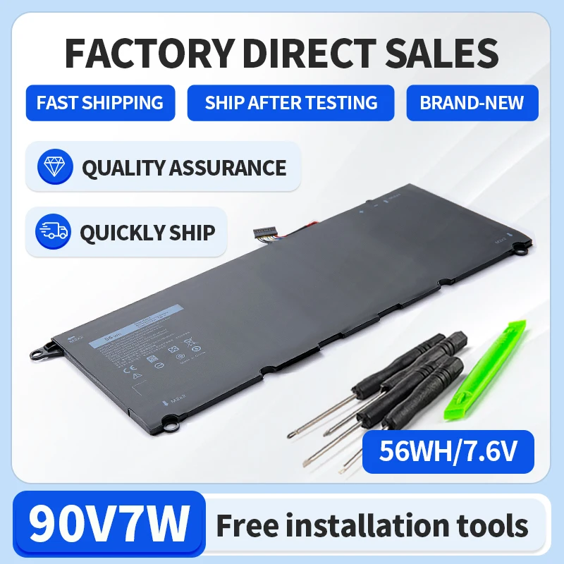 

SOMI 90V7W JHXPY JD25G 090V7W Laptop Battery For Dell XPS 13 9343 XPS13 9350 13D-9343 P54G 0N7T6 5K9CP RWT1R 0DRRP 56WH