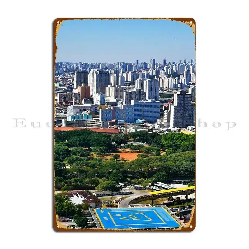 

Металлическая вывеска SAO PAULO HILLS I Metal Sign Club, дизайнерский постер для дома и клуба, жестяная табличка