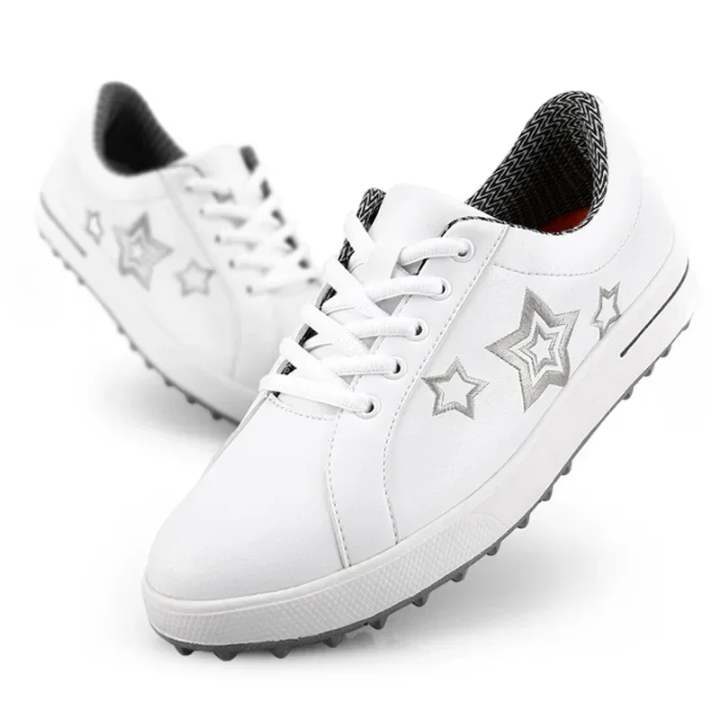 PGM Golf Shoes Women's Women Golf Shoes Leisure Fixed Nail Waterproof Sneakers Women Non-Slip Small White Girls Sports Shoes
