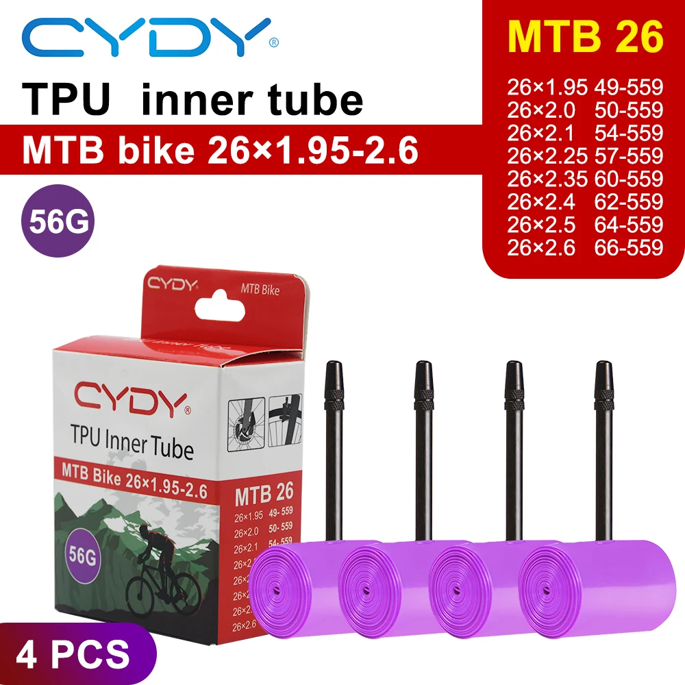 CYDY MTB TPU Fahrradschlauch 26''/27.5''/29''x1.95 2.0 2.1 2.25 2.35 2.4 2.5 2.6 Reifenkamera Fahrradreifen Fahrradteile