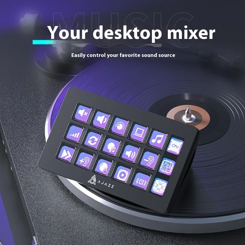 Ajazz AKP153/AKP03 Customized Multifunctional Mini Keyboard Console Intelligent Panel Desktop Display Programming Keyboard