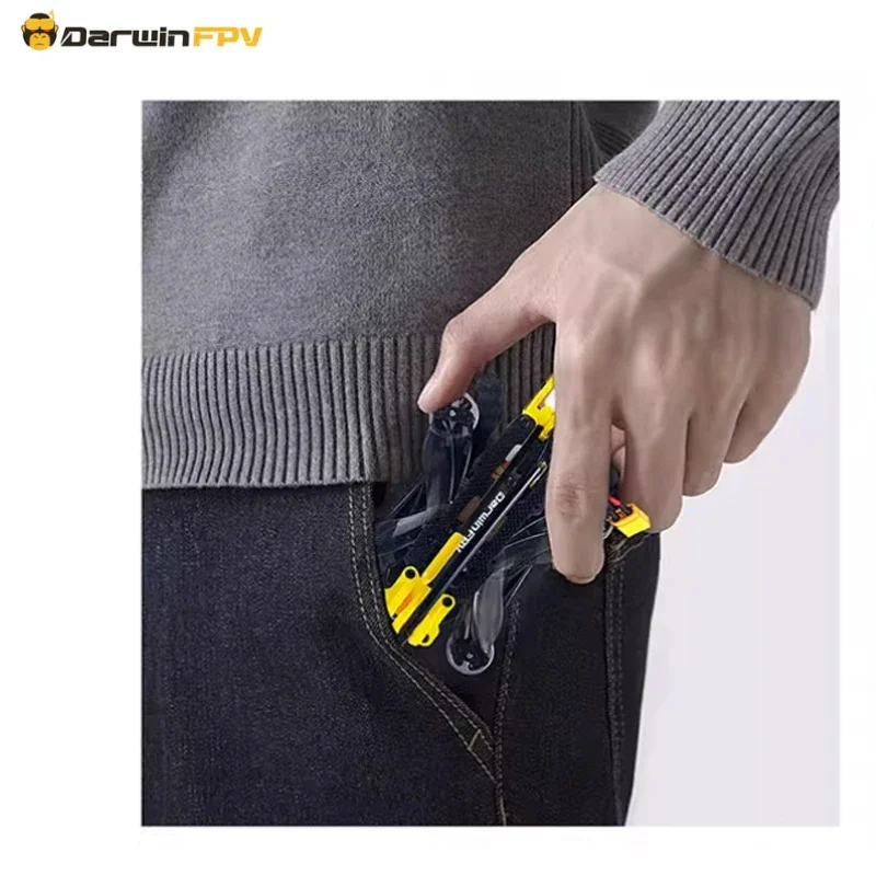 DarwinFPV FoldApe4 4 Polegada Quadro de Fibra de Carbono Versão Analógica/O3 Quadro para Super Longo Alcance FPV RC Freestyle Drone