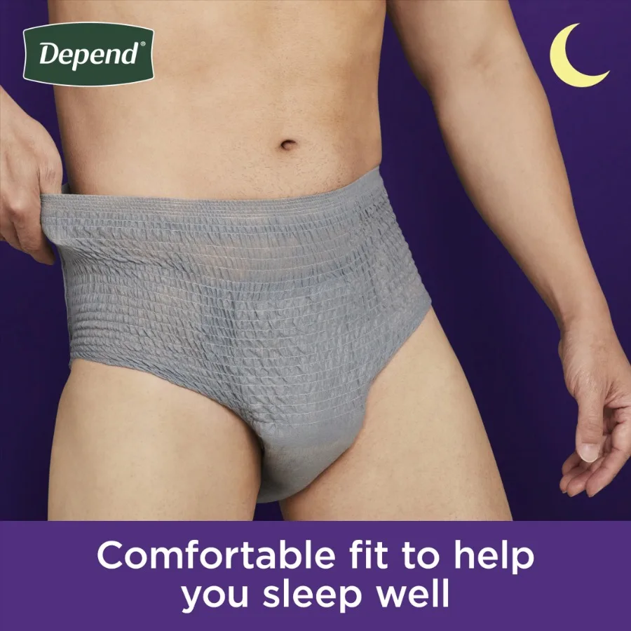 Ropa Interior para Incontinencia Nocturna para Hombres, Pañales para Adultos, Talla L, Paquete de 14