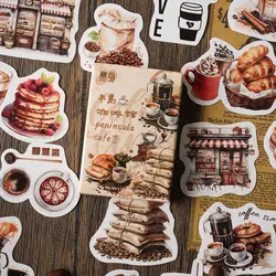 30pcs PVC Retro and Art Filled Peninsula Cafe Collage Rich Patterns Student DIY Cups,Laptops,Scrapbooks Decoration Stickers