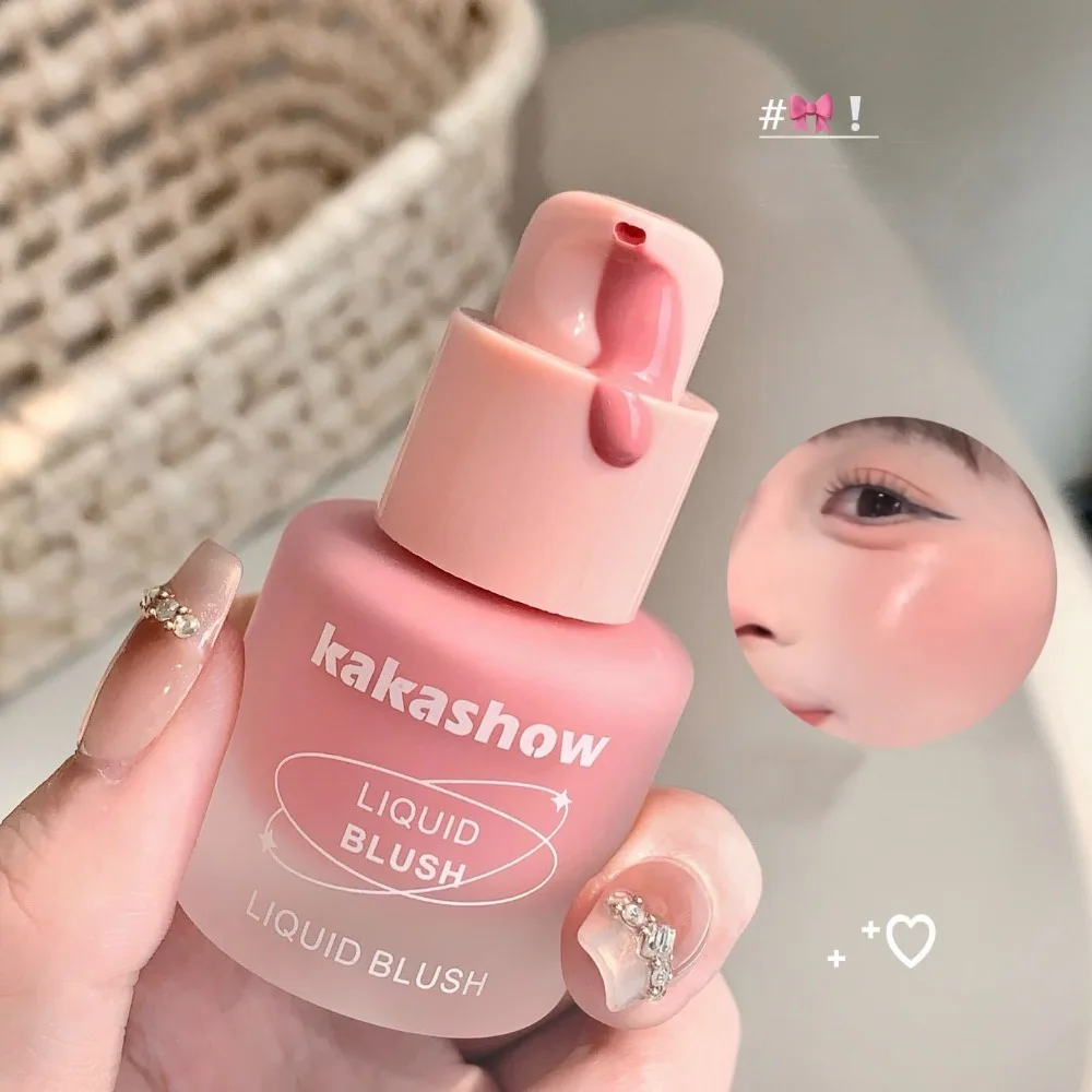 6 Colors Liquid Blush Pressed Type Color Enhancing Cheek Liquid Blush Cream Longlasting Moisturizing Makeup Rouge