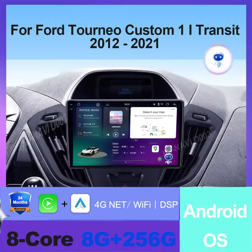 

Android Auto For Ford Tourneo Custom 1 I Transit 2012 - 2021 Car Radio Multimedia Video Player GPS Navigation stereo Carplay Fan