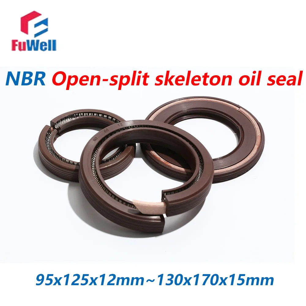 Fuwell FKM ID95-130mm Open-Split Type Skeleton Oil Seal Nitrile Rubber Pressure And Wear Resistant Shaft Seal Stern Shaft O-Ring