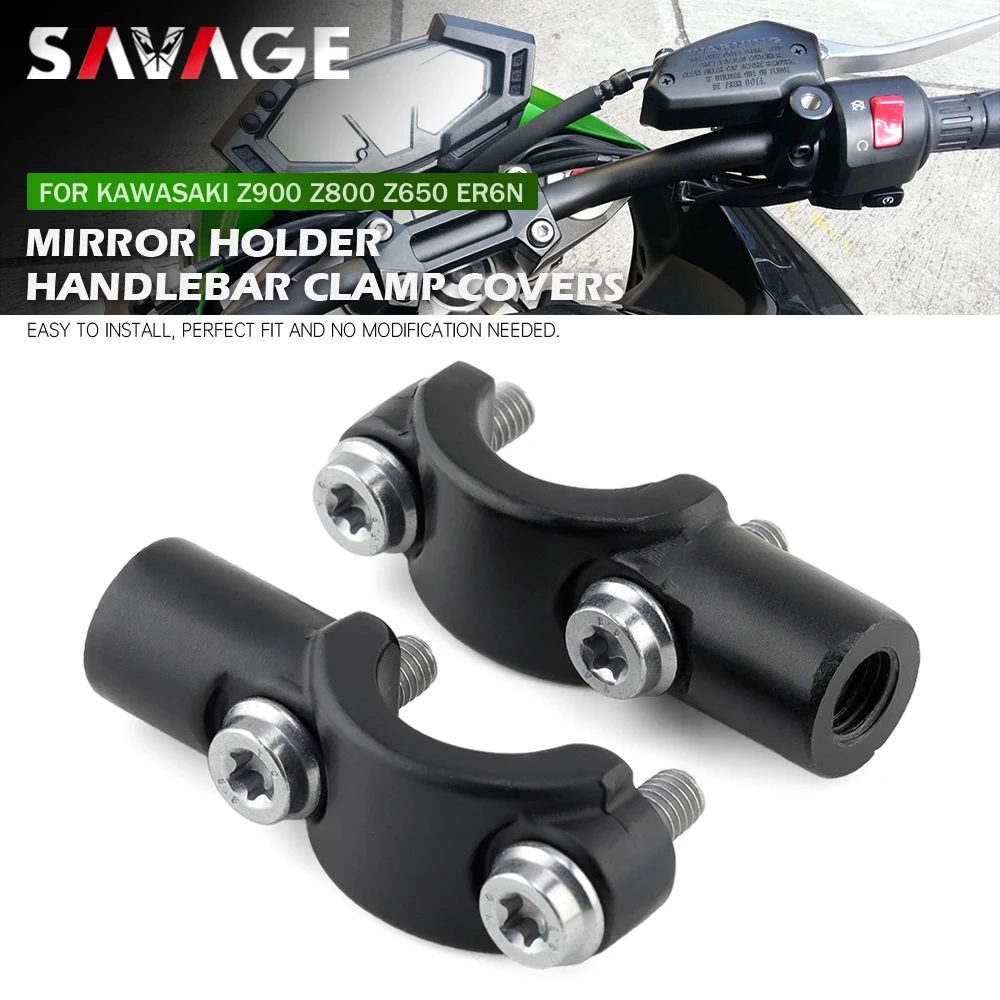 Cubierta de Abrazadera de Cilindro de Freno y Embrague para KAWASAKI Z650/S/RS Z800 Z900/SE ER6N Versys 1000 Vulcan S 650 Soporte de Espejo Retrovisor