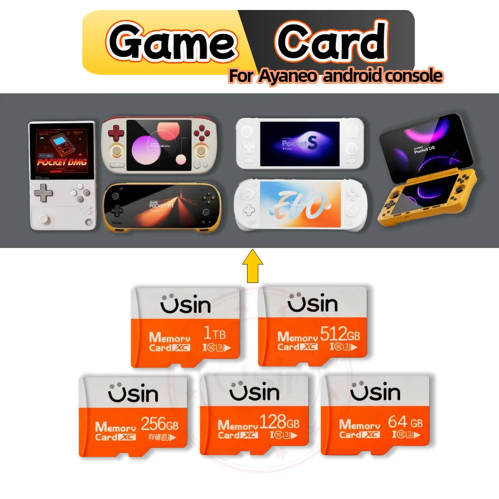 Game SD-kaart voor Ayaneo Pocket S DS AIR Mini DMG EVO FIT Android draagbare handheld retro gameconsole geheugen TF H-speed 512G - afbeelding 2