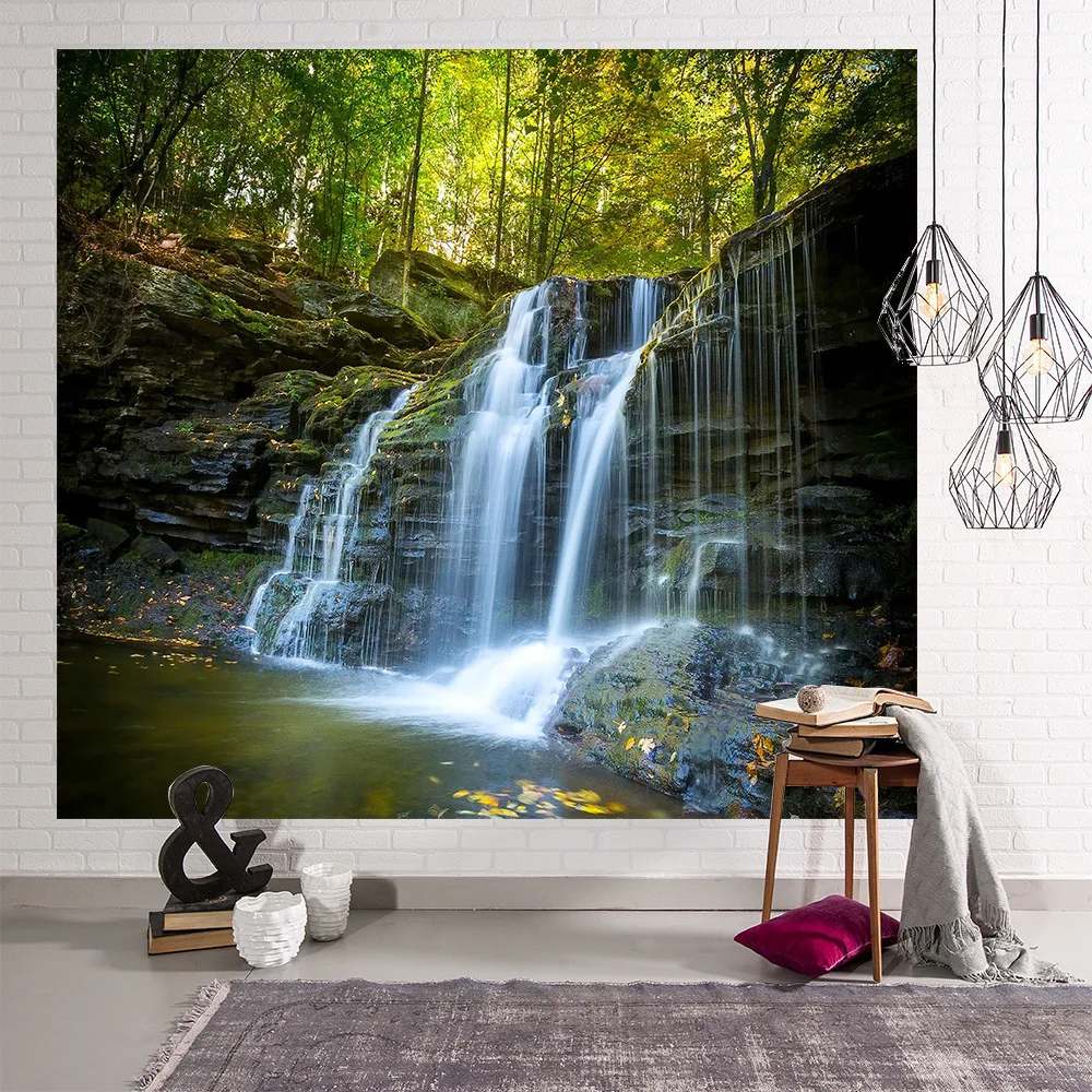 VIKAMA Wandteppich mit Höhlenlandschaft, natürliche Ästhetik, Wandbehang für Schlafzimmer, Wohnzimmer, Schlafsaal, Heimdekoration