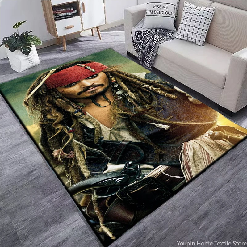 Disney Pirates of the Caribbean Printed Carpet for Living Room Kitchen Bedroom Bedside Doormat for Home Decor Rug Floor Mat Gift