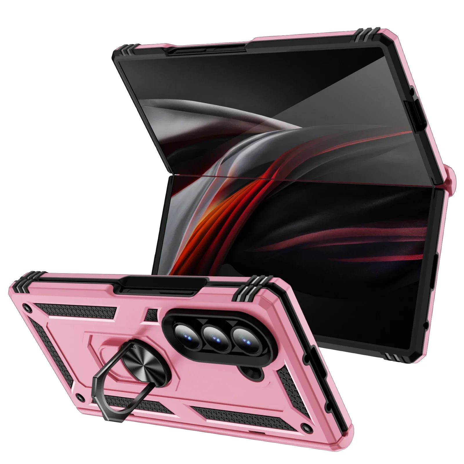 Amor Stoßfeste Hülle für Samsung Galaxy Z Fold 8 Ultra 7 6 5 Harte Ringhalter-Handyhülle mit Scharnierschutz – Detail 20