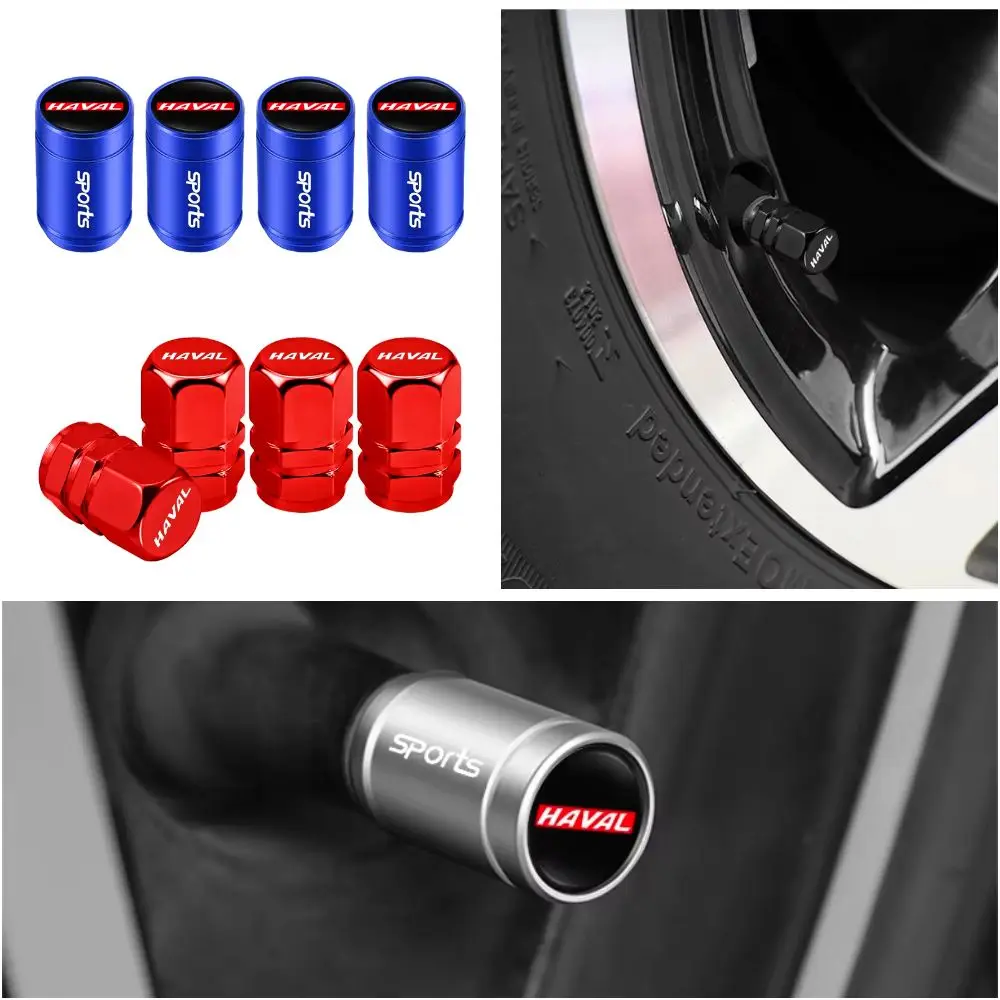 Auto Tire Air Valve Caps Dustproof Rustproof Wheel Valve Stem Cover For Haval Jolion H6 M6 Dargo Raptor F7 H7 H9 F4 H2S H3