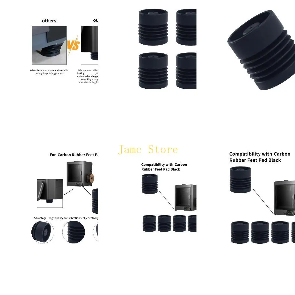 

LX0B Slip proof Silicone Base Cushion To Minimize Vibration And Prevent Damages Anti Vibration Feet Pads For Cebtauri Carbon