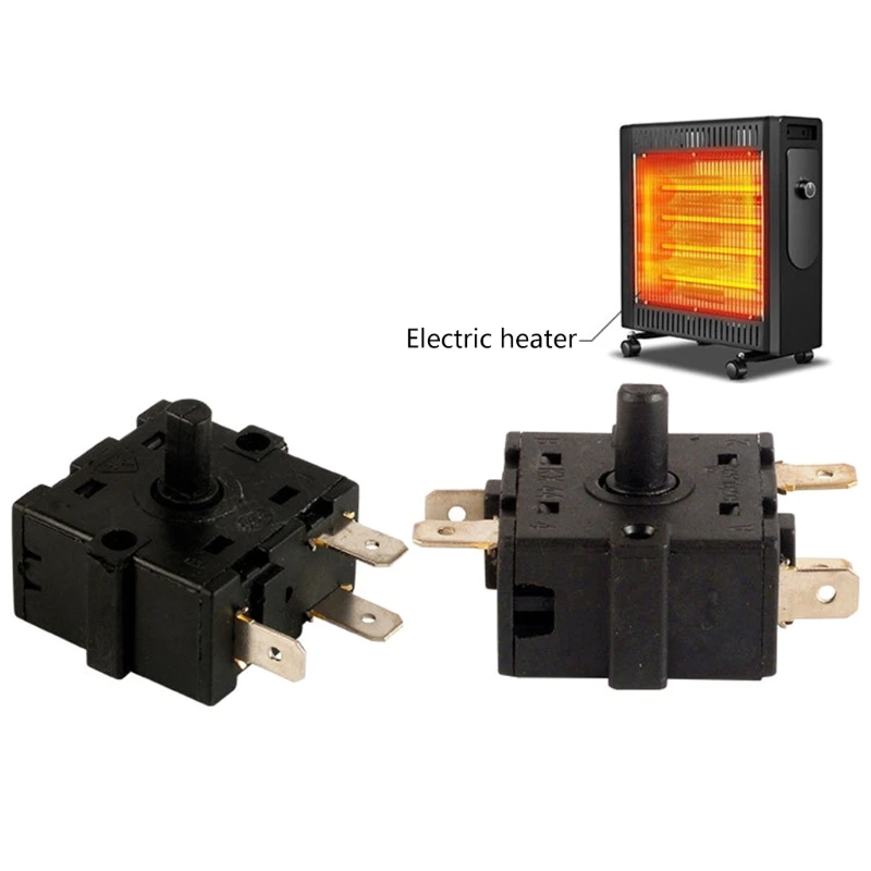 Interrupteur changement vitesse chauffage électrique, 5 broches, 3 broches, interrupteur puissance chauffage,