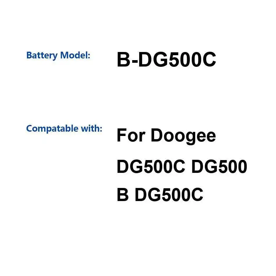 

B-DG500C 2800 мАч Высокая производительность для аккумулятора мобильного телефона Doogee DG500C DG500