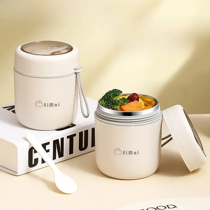 

Портативная чашка Oaeal с крышкой и ложкой для завтрака, йогурта, ручная кладь, суп из соевого молока, изоляционная чашка для молока, французский Sle