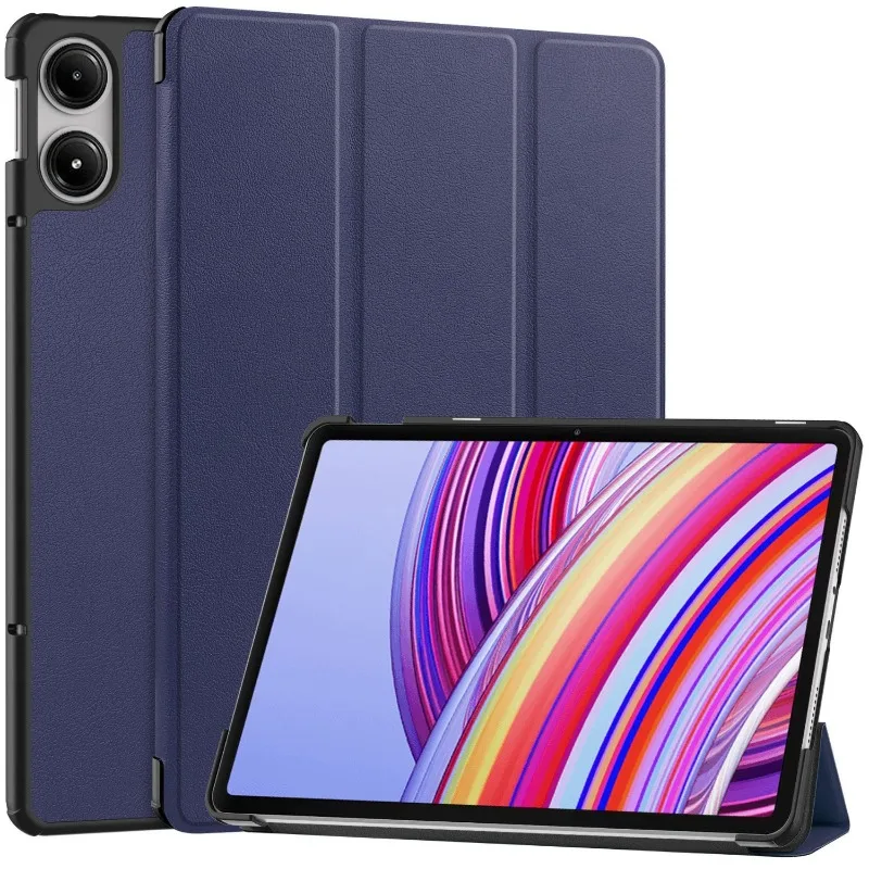 New Leather Cover For Xiaomi Redmi Pad Pro 12.1 inch Tri-Folding Stand Smart Tablet Cases For Redmi Pad Pro 12.1 Funde Tablets