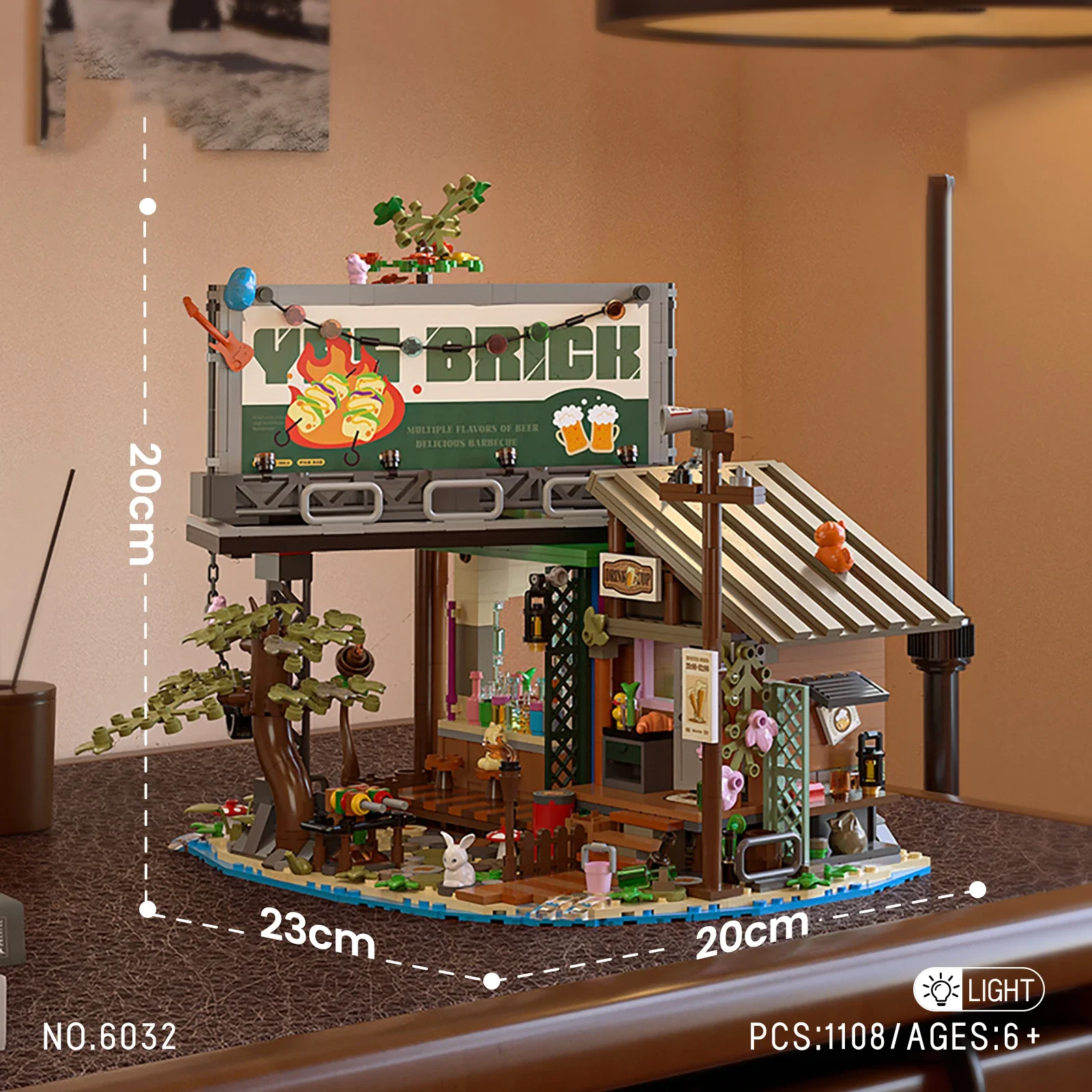 1108 Teile MOC City Street View Serie Pier Bar Kleine Partikel Puzzle Montage Bausteine Pub Festival Spielzeug Geschenke