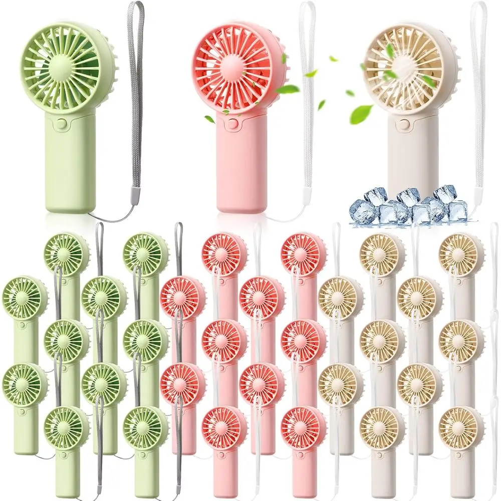 

Portable Mini Handheld Battery-Powered Personal Fan for Summer Travel, Beach, and Indoor Use - Green, Pink, White Options