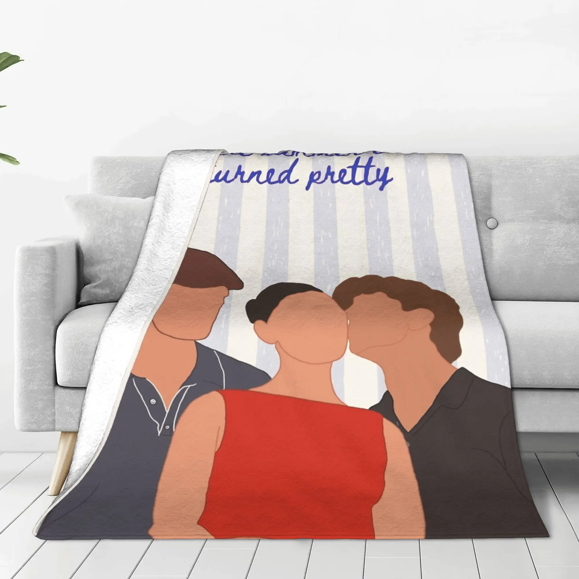 portrait its not summer without you Fleece Throw Blanket The summer I Turned pretty Blankets for Home Bedroom Thin Quilt,