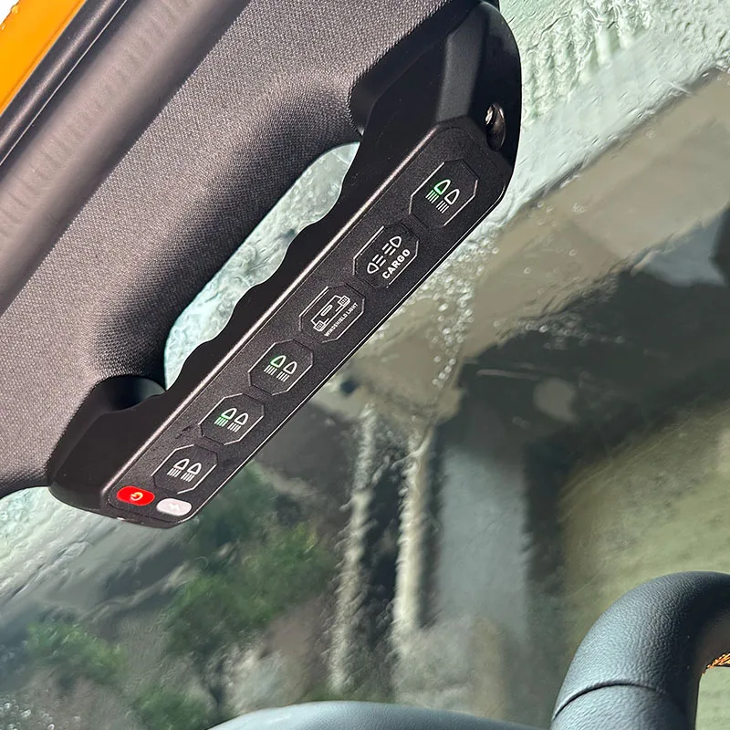 แผงสวิตช์ควบคุมเสริม RTG 6 ปุ่ม 12V ติดตั้งบนมือจับ สำหรับรถฟอร์ด เรนเจอร์ ปี 2020-2025