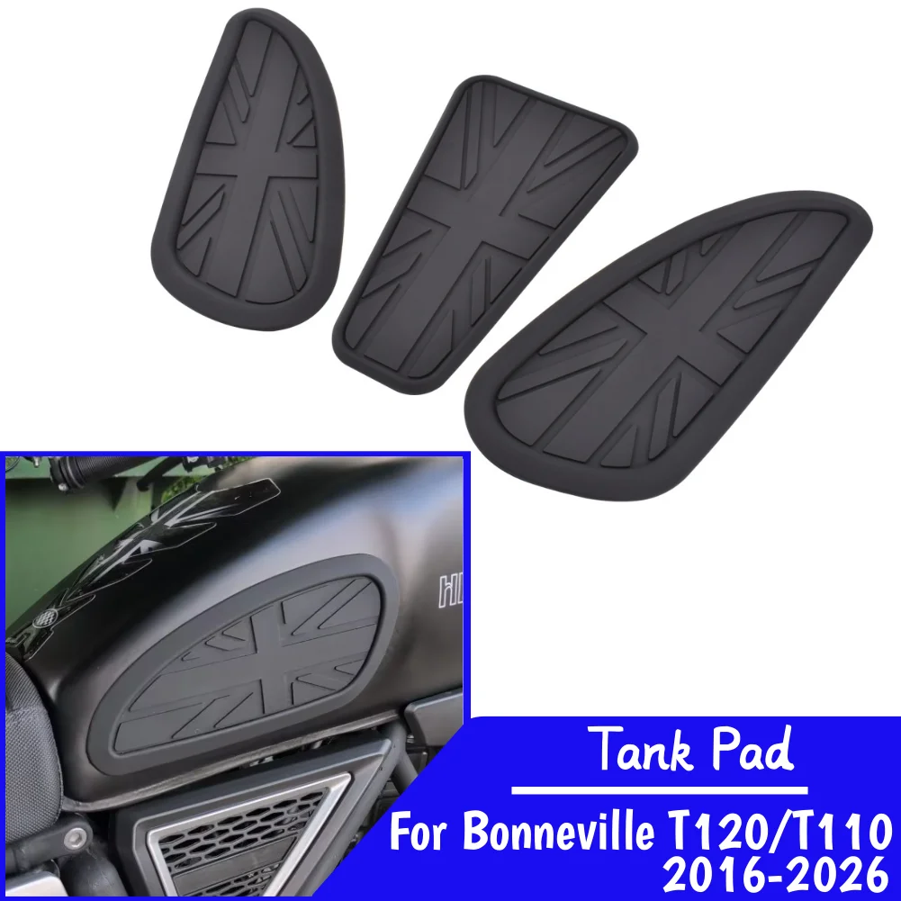 

T100 T120 Tank Pad Stickers Gas Protector For Triumph Bonneville T 110 120 2016-2024 2023 Motorcycle Kit Knee Protection Sticker
