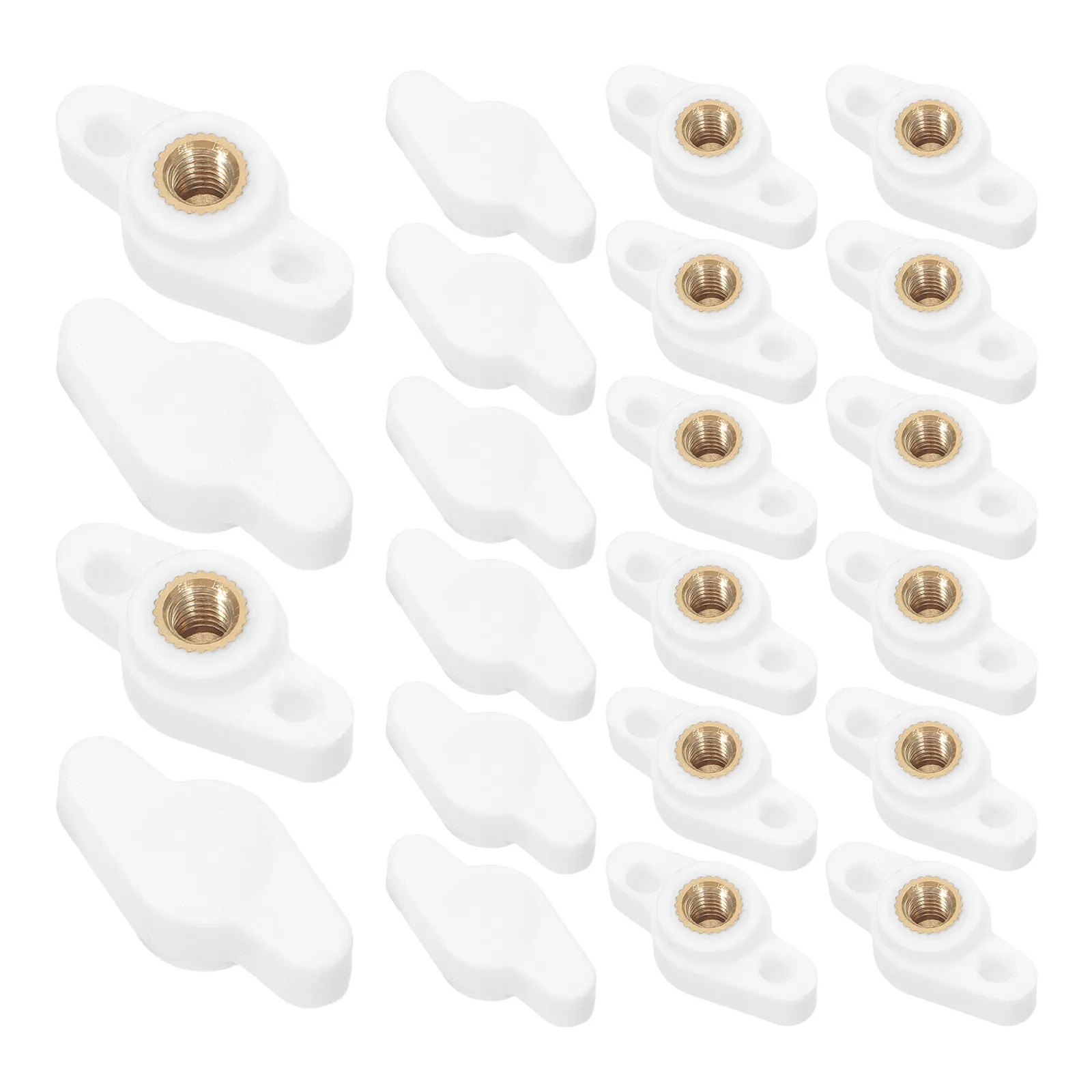 30Pcs Hand Tightening Wing Knobs M5 T-Shaped Screw Thread Knurled Grip Replacement Thumb Screws for Woodworking Electronic