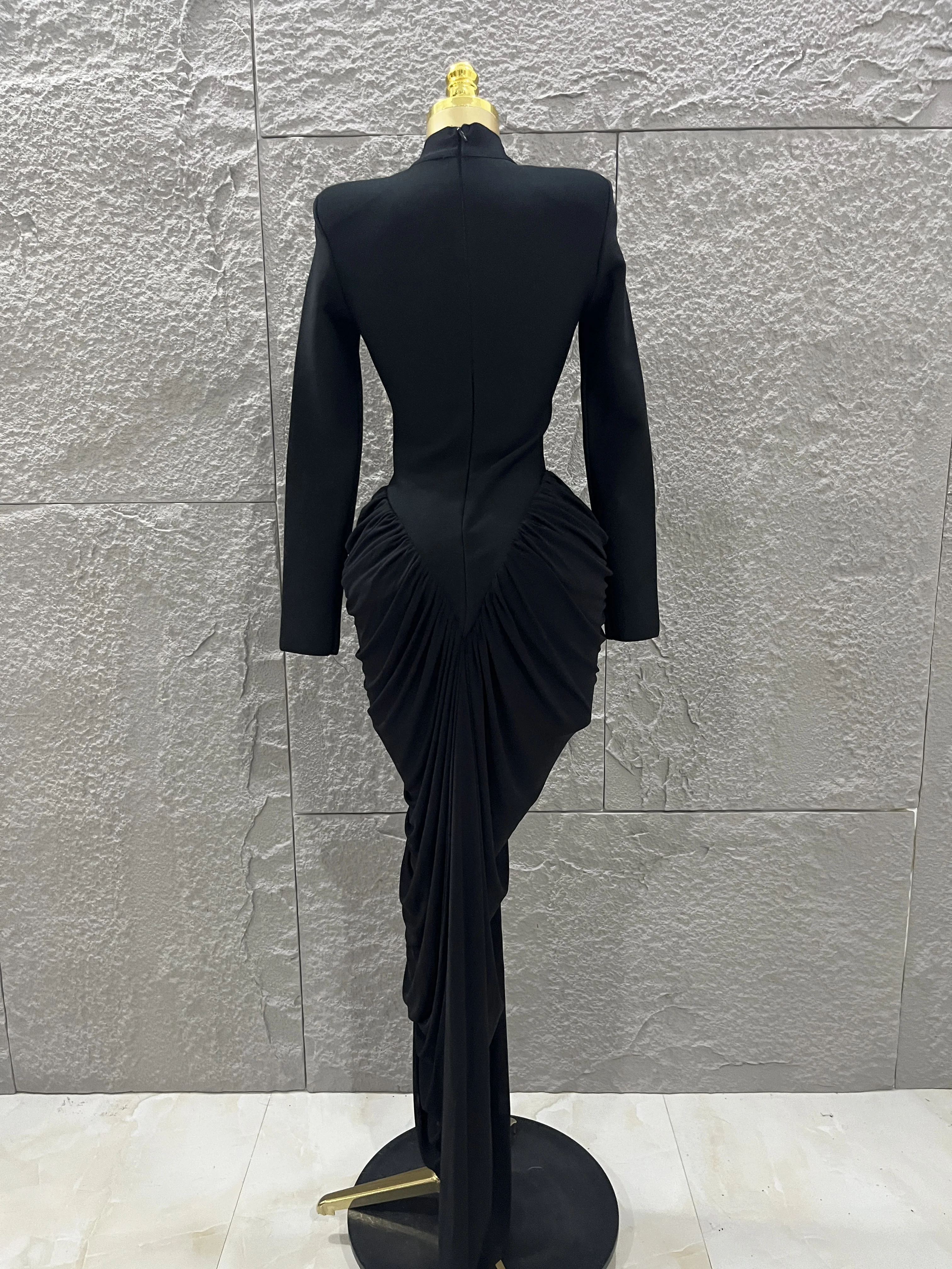 Refined Women Long Sleeve Bodycon Bandage Dress Celebirty Elegant Evening Party Luxury Birthday Dresses Wedding Guest Dress