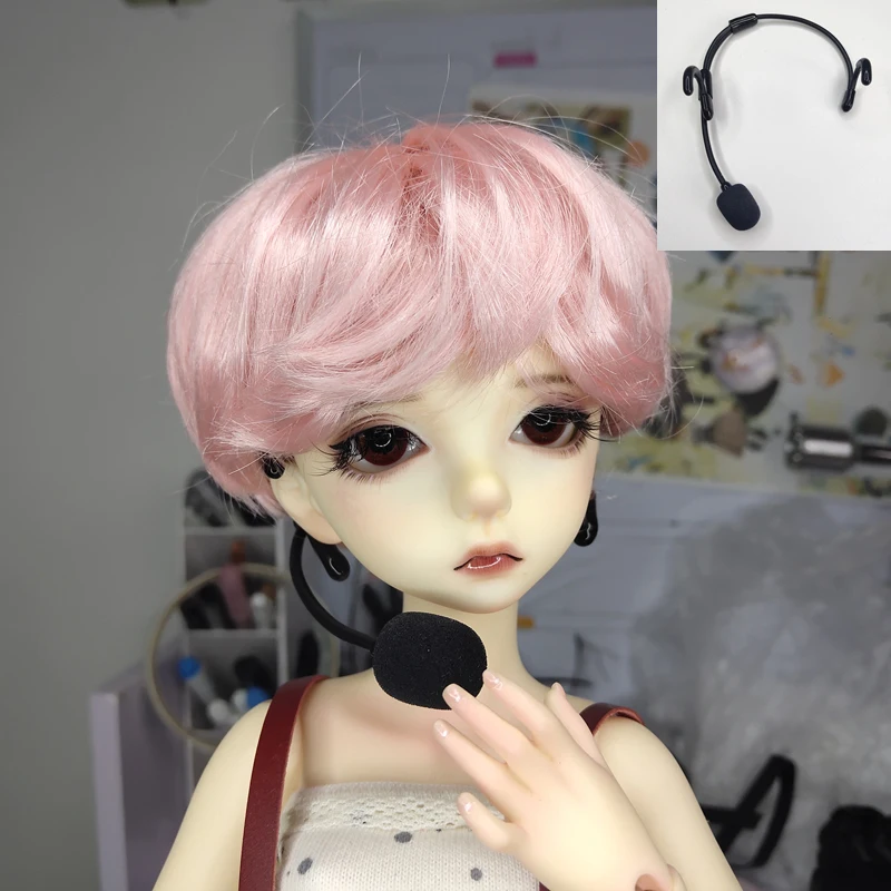 D04-A632 handmade toy 1/4 MSD Doll BJD/SD doll Accessories black color Simulation headset 1pcs