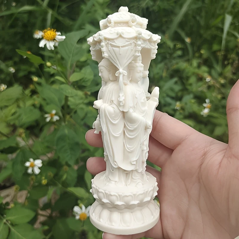 Western Three Saints Resin Statue Ornaments, Three Buddhas from the Realm of Bliss, Christmas Decorations, Thanksgiving Gifts, New Year Gifts for Elders, Home Living Room Meditation Space, Eastern Aesthetic Artwork
