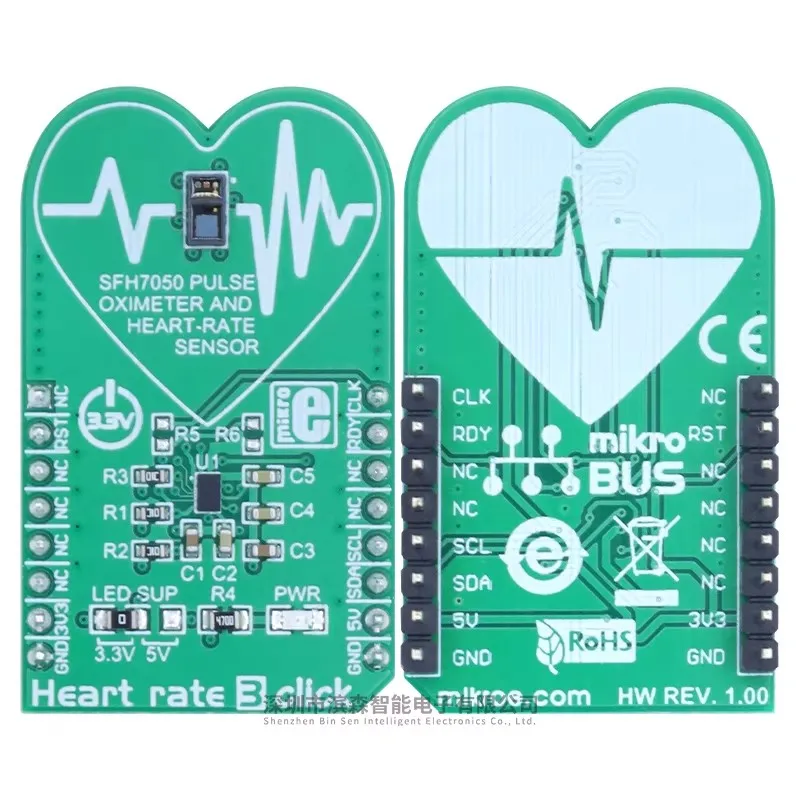 

Original stock MIKROE-2036 SFH7050, AFE4404 Heart Rate 3 click module