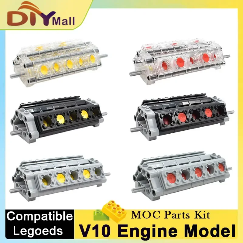V2/V6/V8/V10/V12 مجموعة نماذج المحرك الهوائي-لبنات البناء الديناميكية لعبة تعليمية الجذعية لعشاق السيارات والكبار DIY