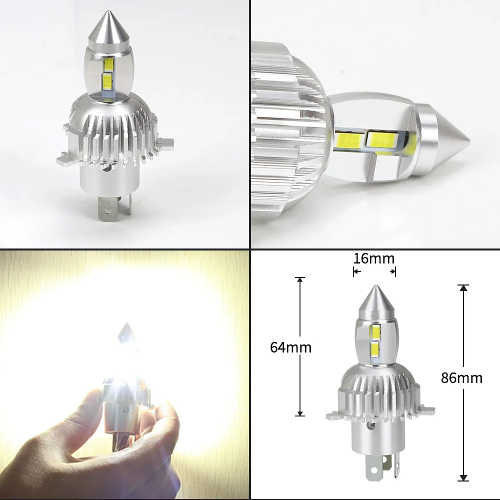 Zdatt Headlight Led H4 Without Fan 12V 24V 80W 20000LM 6000K diode lamps H4 for car moto headlight bulbs led 3570 CSP chips