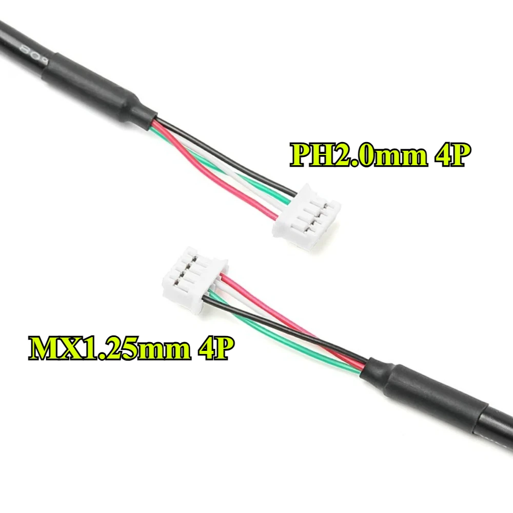 PH2.0mm 4P to MX1.25mm 4P Adapter Extension Cable Touch Screen Cable Data Cable Terminal Wire Length 25/30/35/40/50/60/100cm