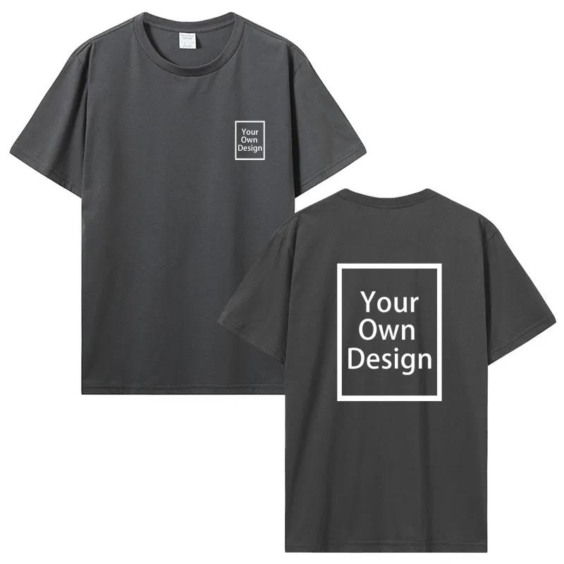 Custom Cotton Customized Print Short Sleeve T Shirt Tops Tees DIY Your Like Photo Or Logo Cotton T-shirt Men Women Clothing