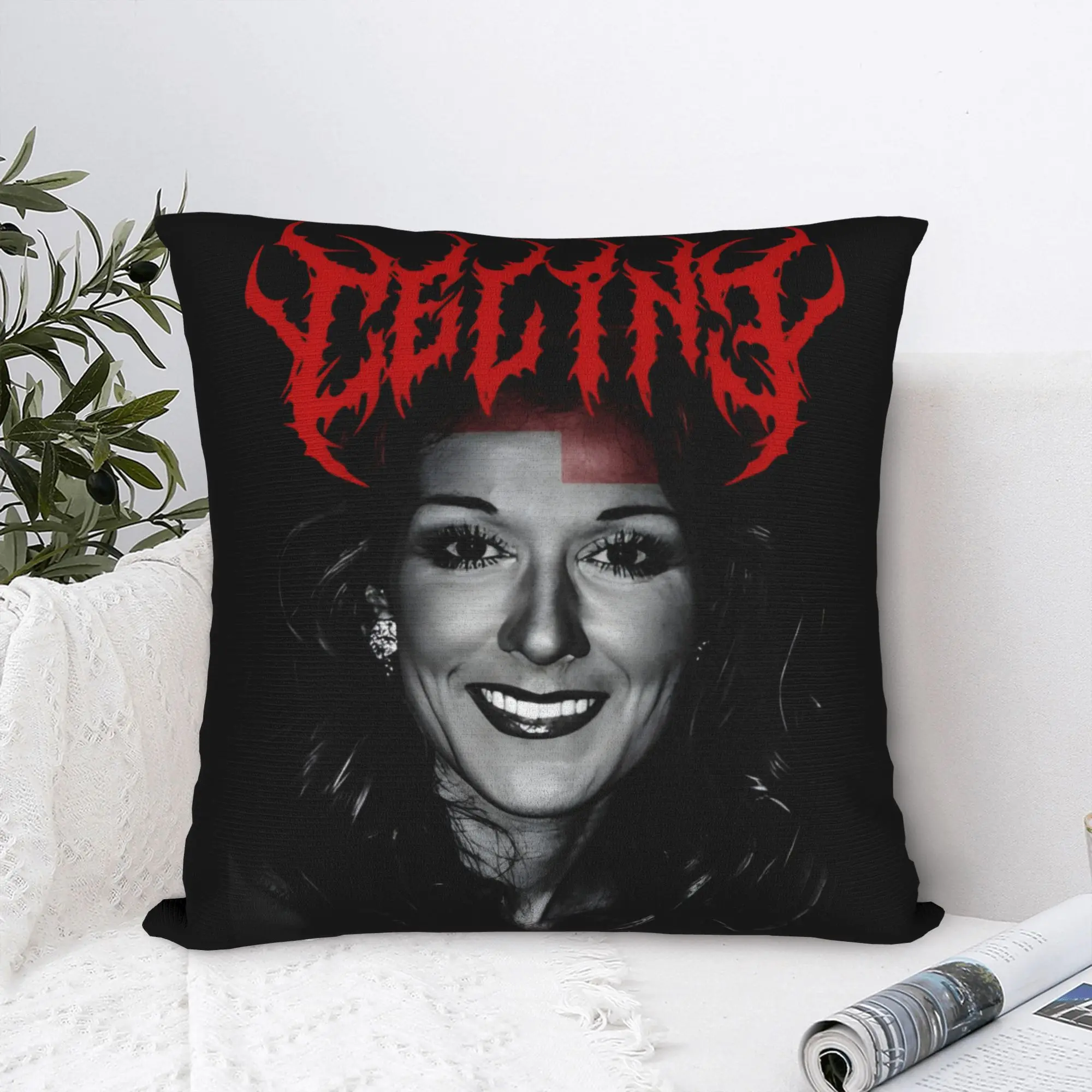 Celine Dion Canadian Recording Artist Pillowcases  Kawaii Pillow Case For Living Room Bed Chair Soft Pillow Cover