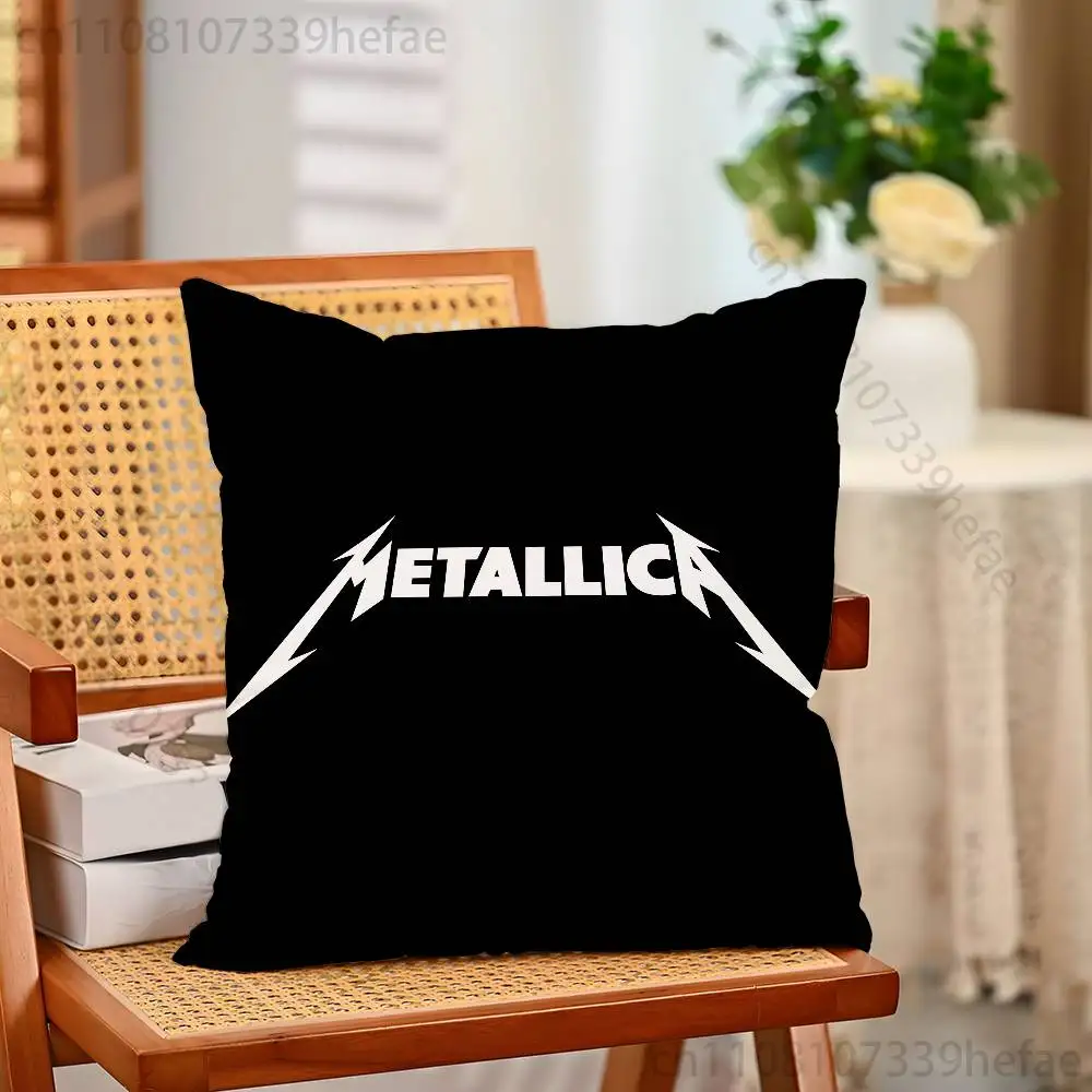 M-Metallica Band-Kissenbezüge für Schlafzimmer, Wohnzimmer, Sofa, Heimdekoration, Polyester-Kissenbezug mit Reißverschluss – Detail 12