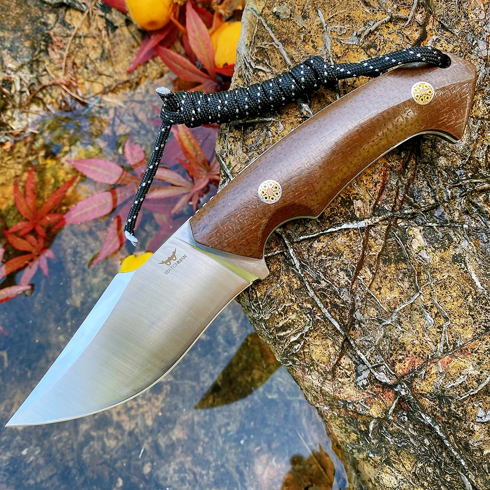 WF230 Fixed Blade Bushcraft Knife Full tang Hunting Straight Knives Camping tactical Survival Knife Tool