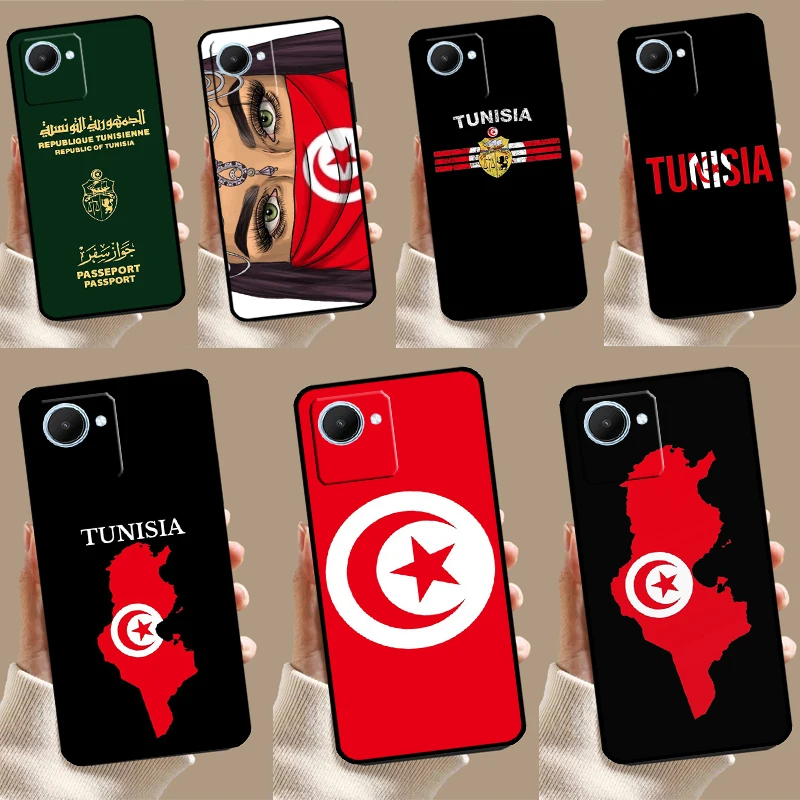 Tunisia Flag Map For Realme GT Neo 5 6 9 10 11 12 Pro Plus C11 C25 C21Y C30 C31 C33 C35 C51 C53 C55 C67 Case