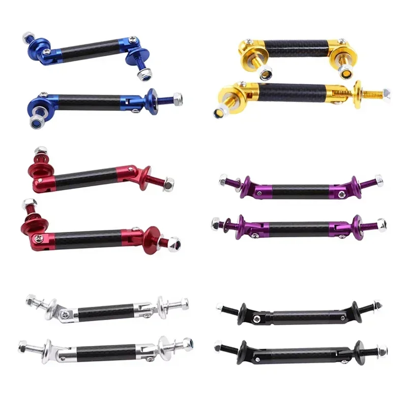 2Pcs Universal Racing Extendable Front Rear Bumper Lip Splitter Support Bar Kit Carbon Aluminum Front Bumper Fixing Bracket