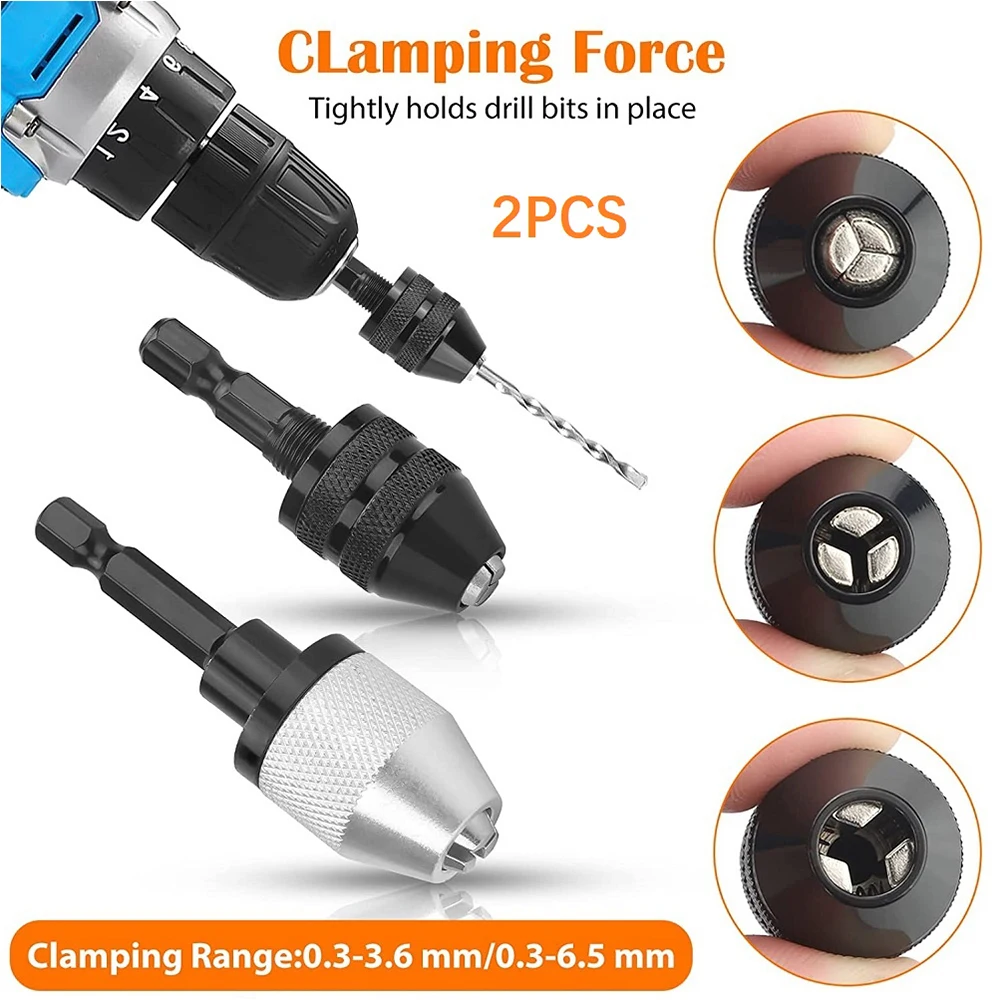

Drill Chuck Bit Multi Functional Drill Chuck Set Converts Cordless Screwdriver into a Drill or Grinder for All Jobs