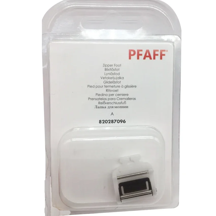 Zipper Foot #820287096 #98-694404-00 For Pfaff Sewing machine model 1027 Tipmatic, 1147, 301 Hobby, 303 Hobby, 307, 309 Hobby