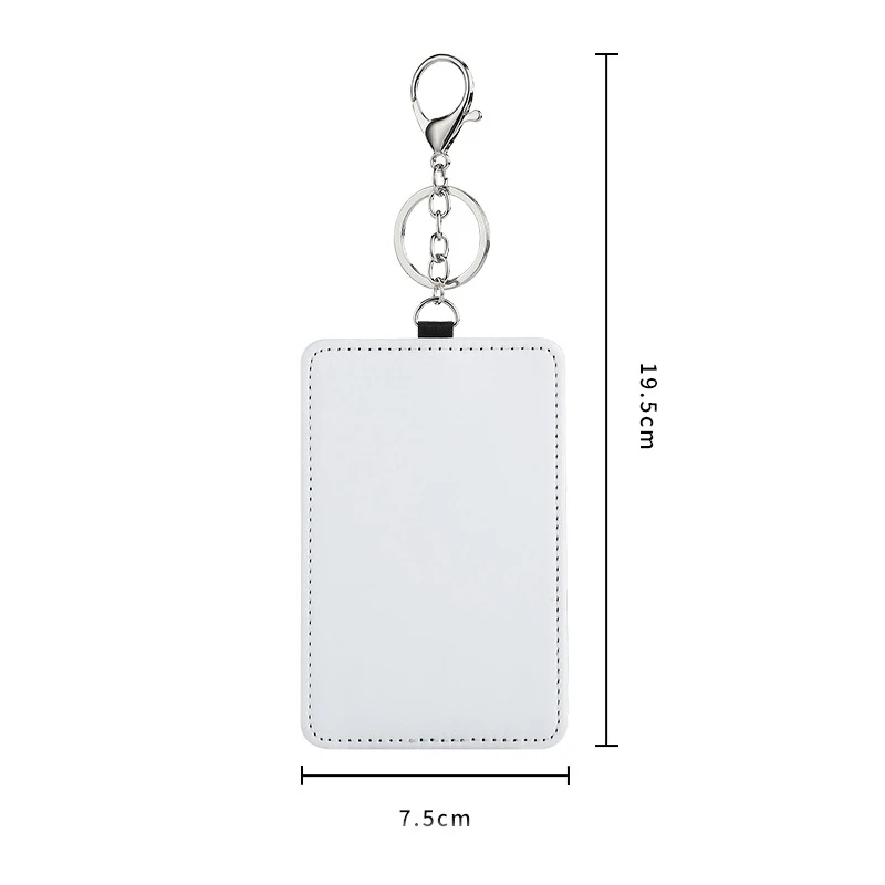 20 Pcs Sublimation Blanks PU Leather Picture Frame Portable Transit Card Holder, ID Badge Holder For DIY Bag Gift Crafting