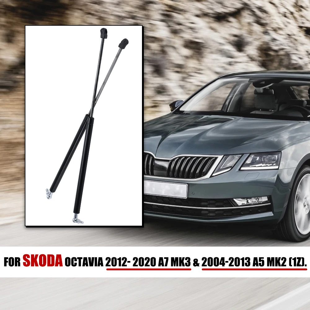 2Pcs Car Front Gas Shock Hood Shock Strut Damper Lift Support For Skoda Octavia A7 MK3 2012- 2020 A5 MK2(1Z)2004-2013