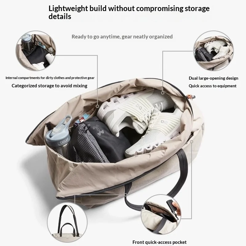 30L السفر القماش الخفيفة الوزن حقيبة اللياقة البدنية في الهواء الطلق حقيبة تسوق حقائب كروسبودي للرجال والنساء الرياضة تخزين الأمتعة حقيبة