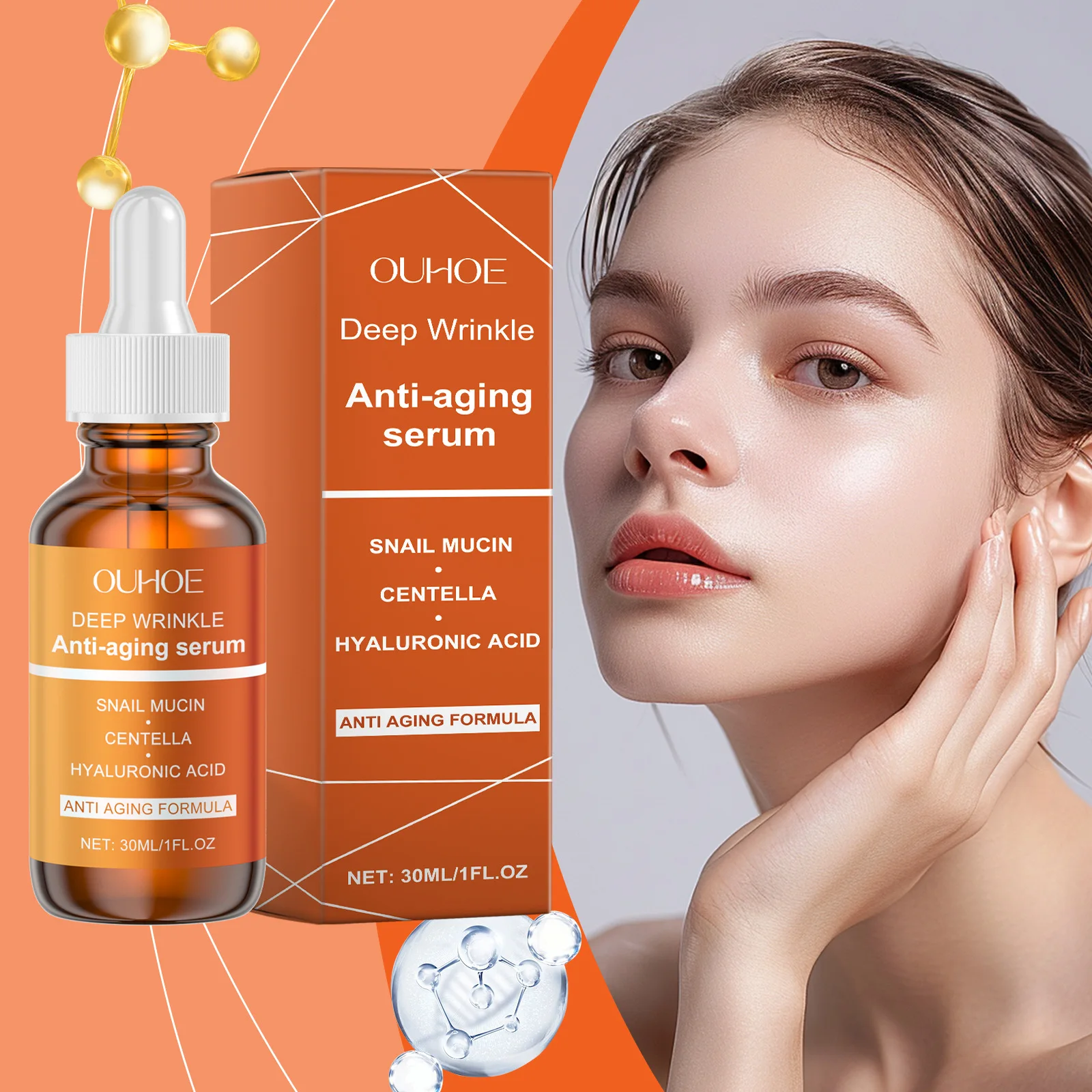 OUHOE Firming Serum Light Lines Facial Fine Lines Gentle Hydrating Soothing Moisturizing Firming Serum Brighten Skin Tone